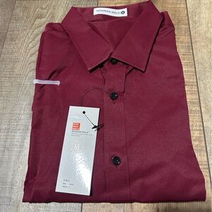 NWT Men's Burgundy Button-Down Shirt